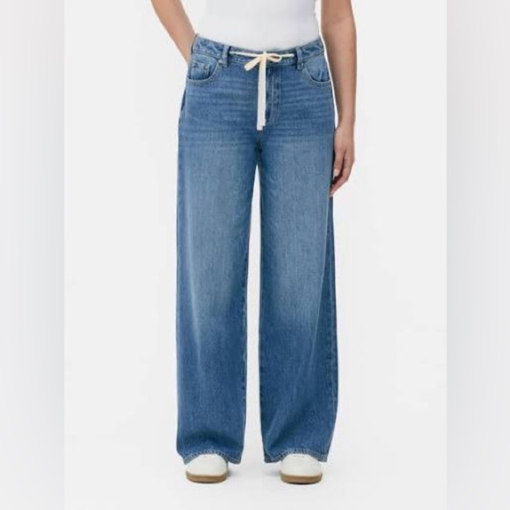 MAKE AN OFFER - MARKS & SPENCER M&S Wide Leg Jeans Drawstring